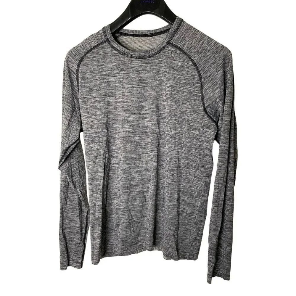 Lululemon metal vent long sleeve t shirt gray men's size medium